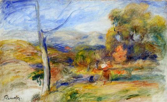 Landscape near Cagnes - 1910 by Pierre Auguste Renoir